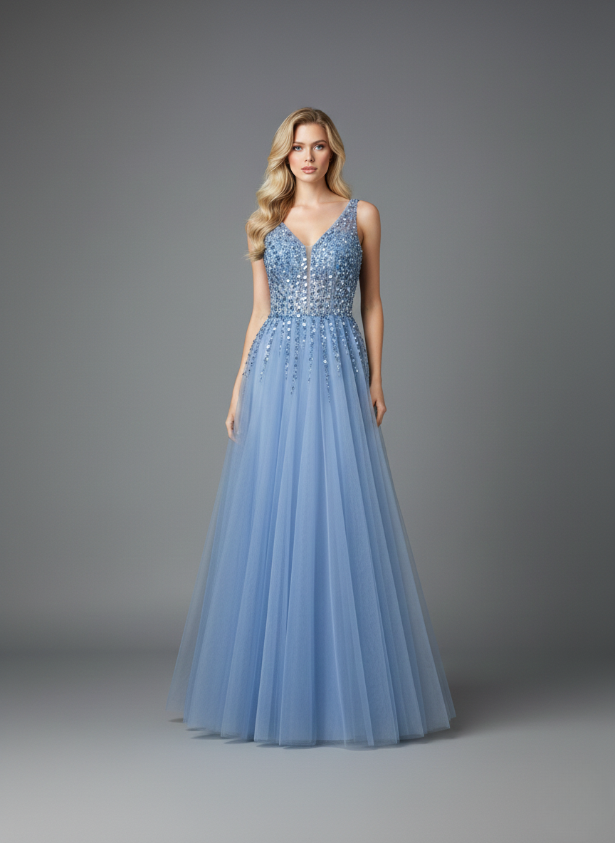 Sukienka Crystal Blue Grace – Watsana Fashion