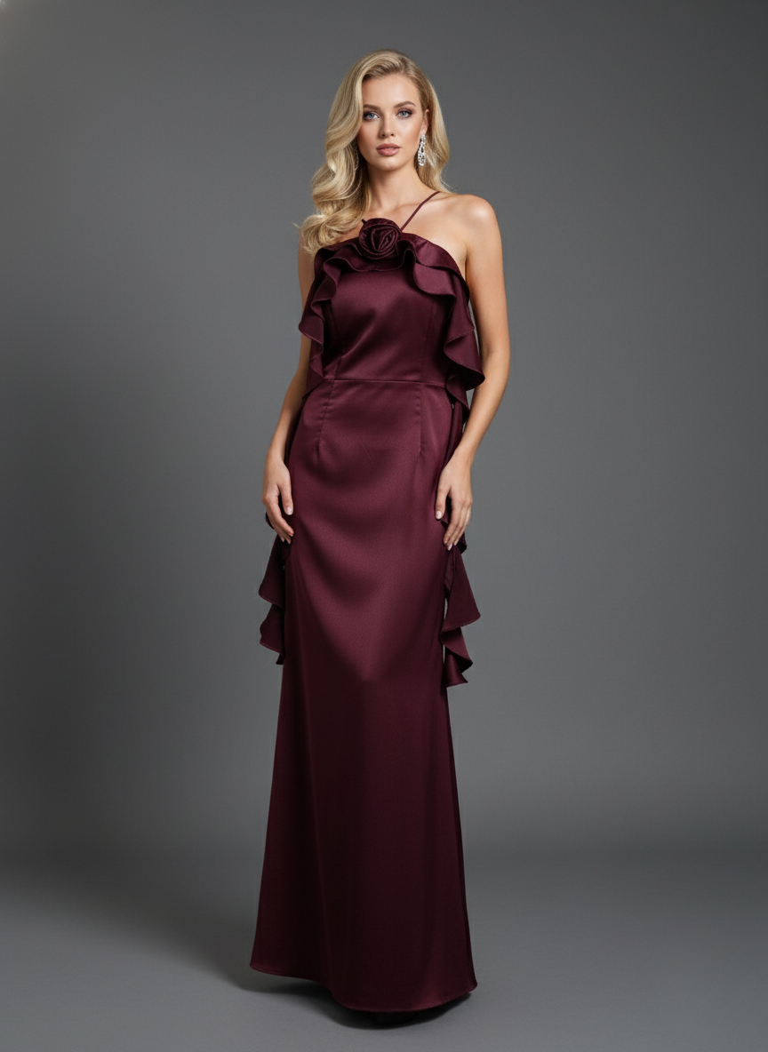 Sukienka Crimson Ruffle – Watsana Fashion