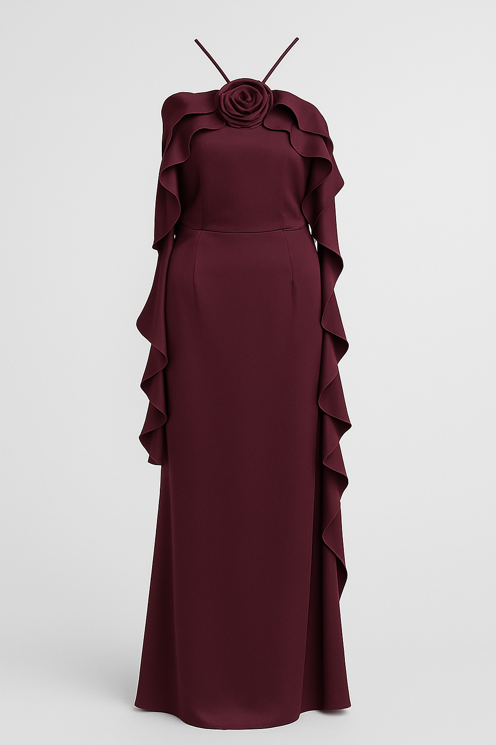 Sukienka Crimson Ruffle – Watsana Fashion